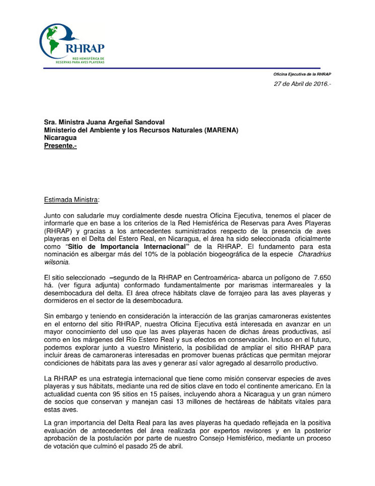 Carta Estero Real